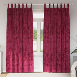 Draperie cu perdele 2 pcs bordo 245 x 140 cm catifea