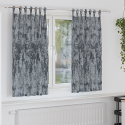 Draperie cu perdele 2 pcs argintiu 175 x 140 cm catifea