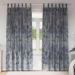 Draperie cu perdele 2 pcs argintiu 245 x 140 cm catifea