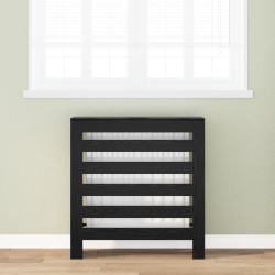 Capac pentru radiator stejar negru 78 x 20 x 82 cm