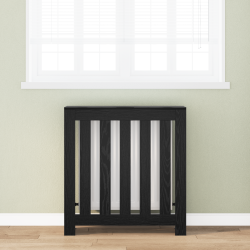 Capac pentru radiator stejar negru 78 x 20 x 82 cm