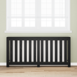 Capac pentru radiator stejar negru 175 x 20 x 82 cm