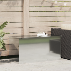 Cutie de depozitare exterioară argintiu 100 x 50,5 x 50 cm oțel