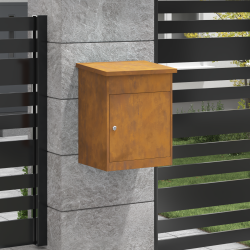 Cutie pentru colet cu depozitare ruginit 47.5 x 38 x 59 cm