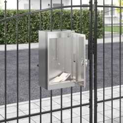 Cutie poștală cu ușă argintiu 30 x 20 x 55 cm oţel inoxidabil