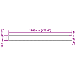 Cortină din dantelă cu perdele alb 120 x 1200 cm poliester