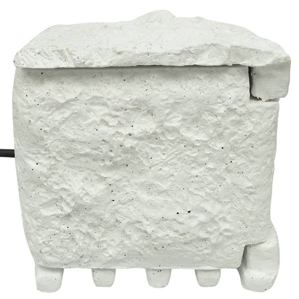 Priză de grădină cu 4 intrări impermeabilă rășină albă