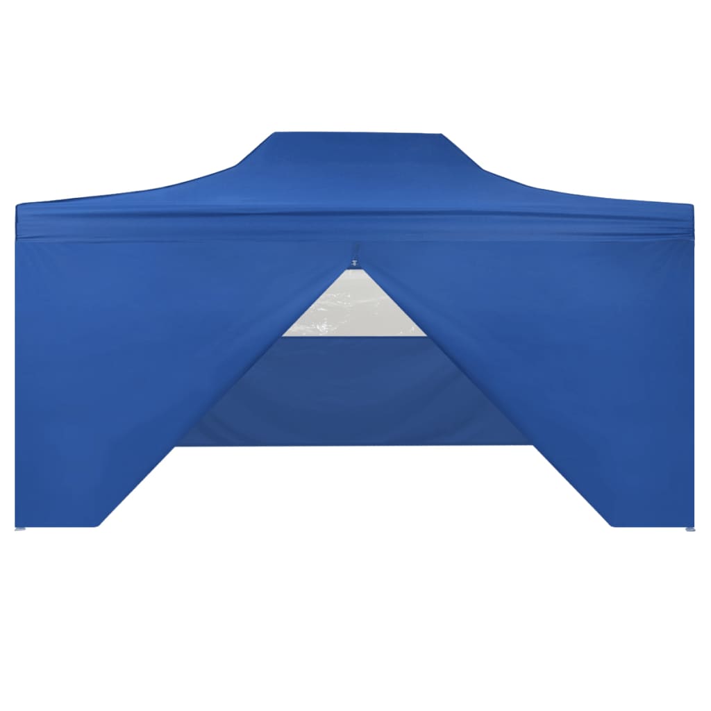 42512 foldable tent pop-up with 4 side walls 3x4,5 m blue