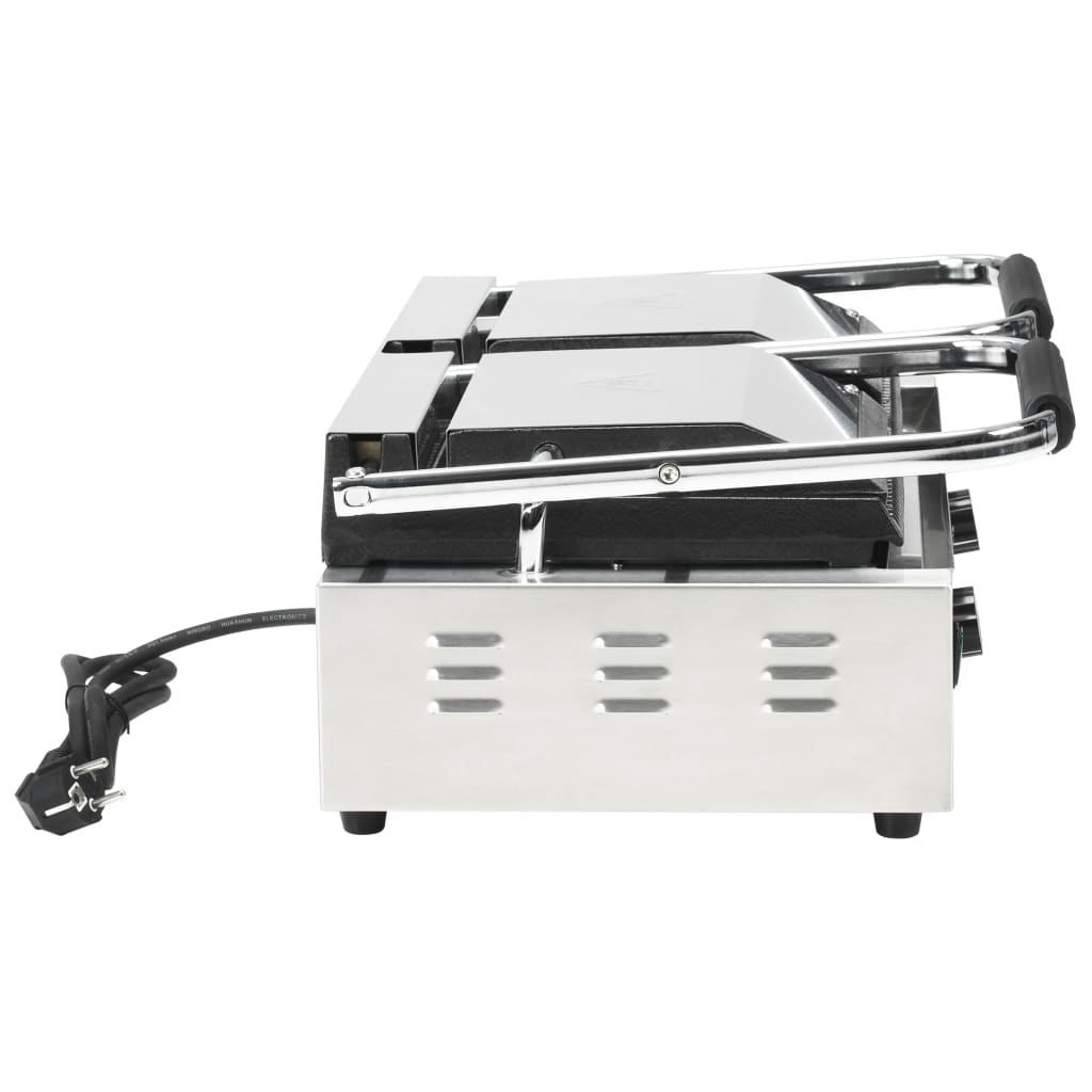 Grill panini dublu cu striații, 57x30,5x20 cm, 3600 w