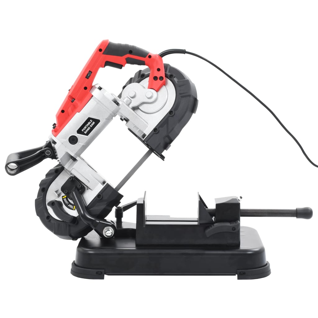 Fierăstrău bandă cu bază și carcasă portabilă, oțel