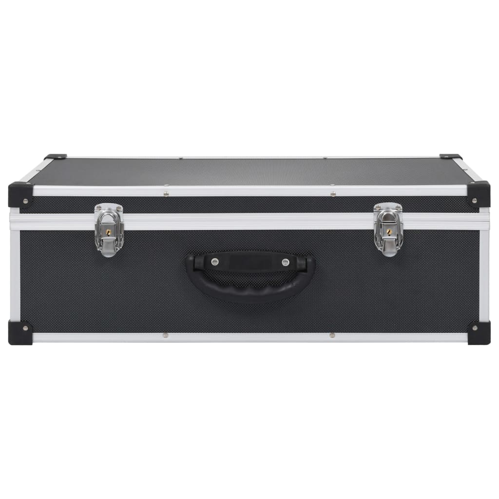 Carcasă pentru 80 cd-uri, aluminiu, abs, negru