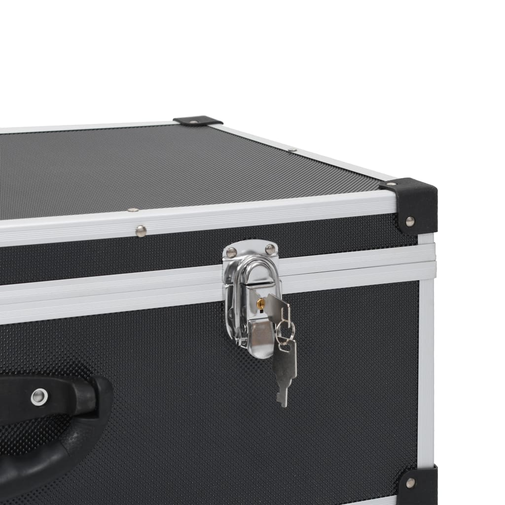 Carcasă pentru 80 cd-uri, aluminiu, abs, negru