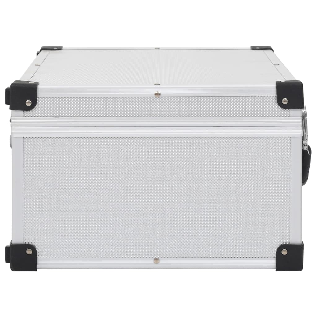 Casetă pentru 60 cd-uri, argintiu, aluminiu abs