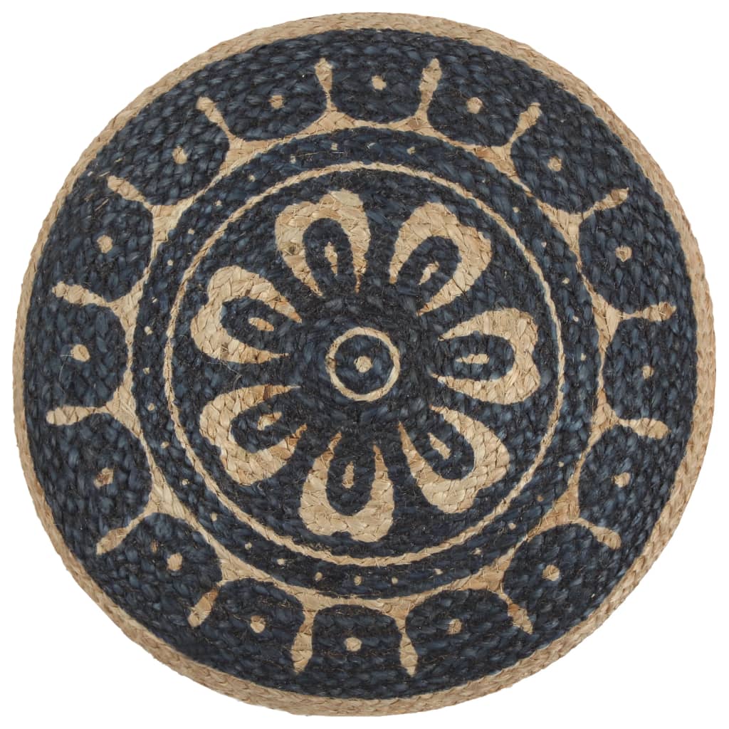 Taburet puf lucrat manual, 45 x 30 cm, iută