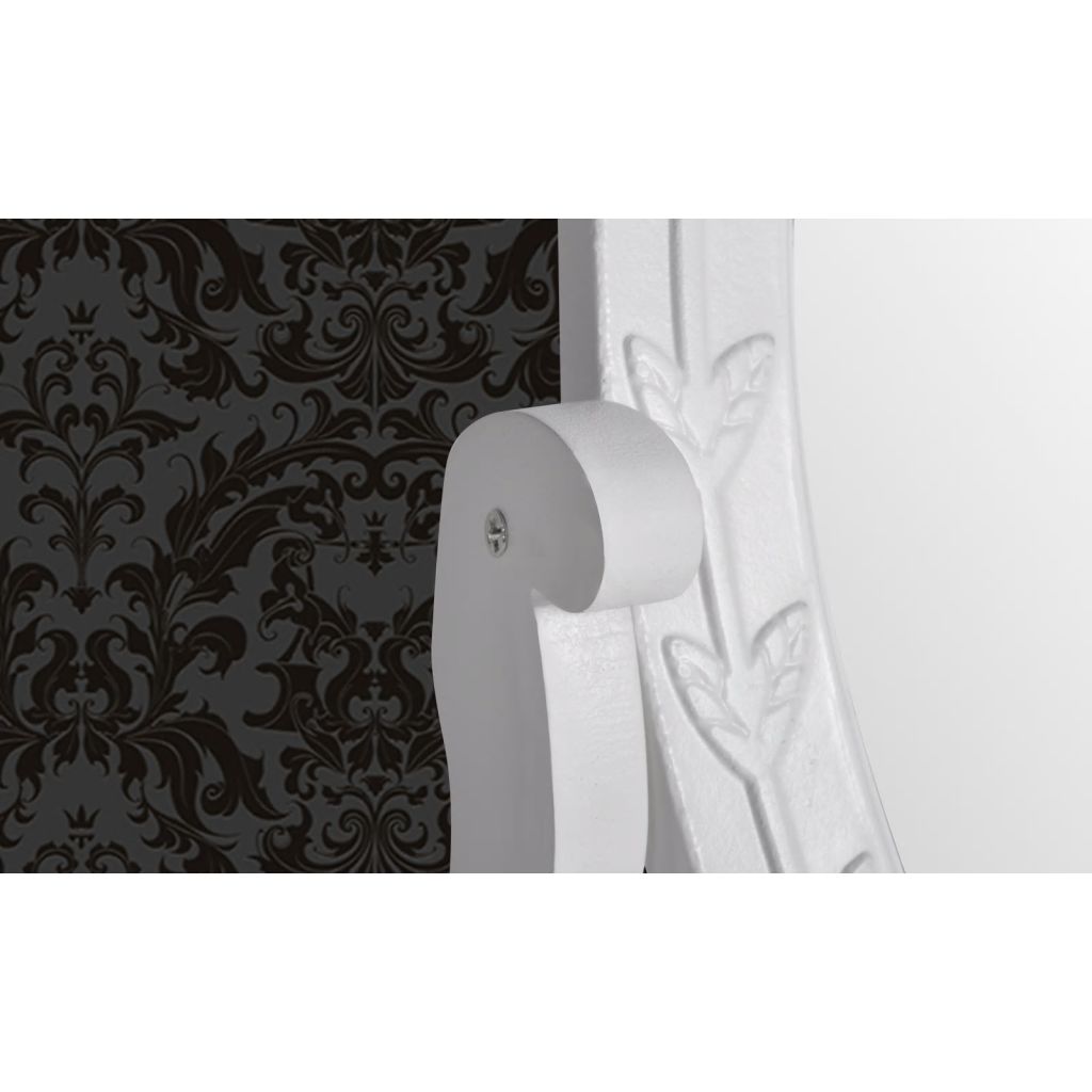 Masă de machiaj cu oglindă oscilantă ovală, mdf