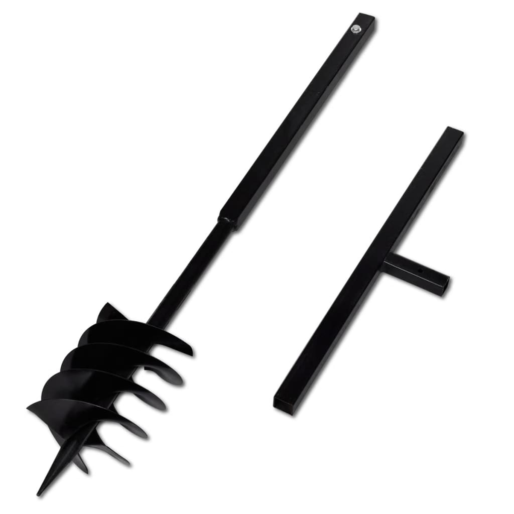Burghiu de sol cu mâner 180 mm cu tub prelungitor 9 m, oțel Burghiu de sol cu mâner 180 mm cu tub prelungitor 9 m, oțel