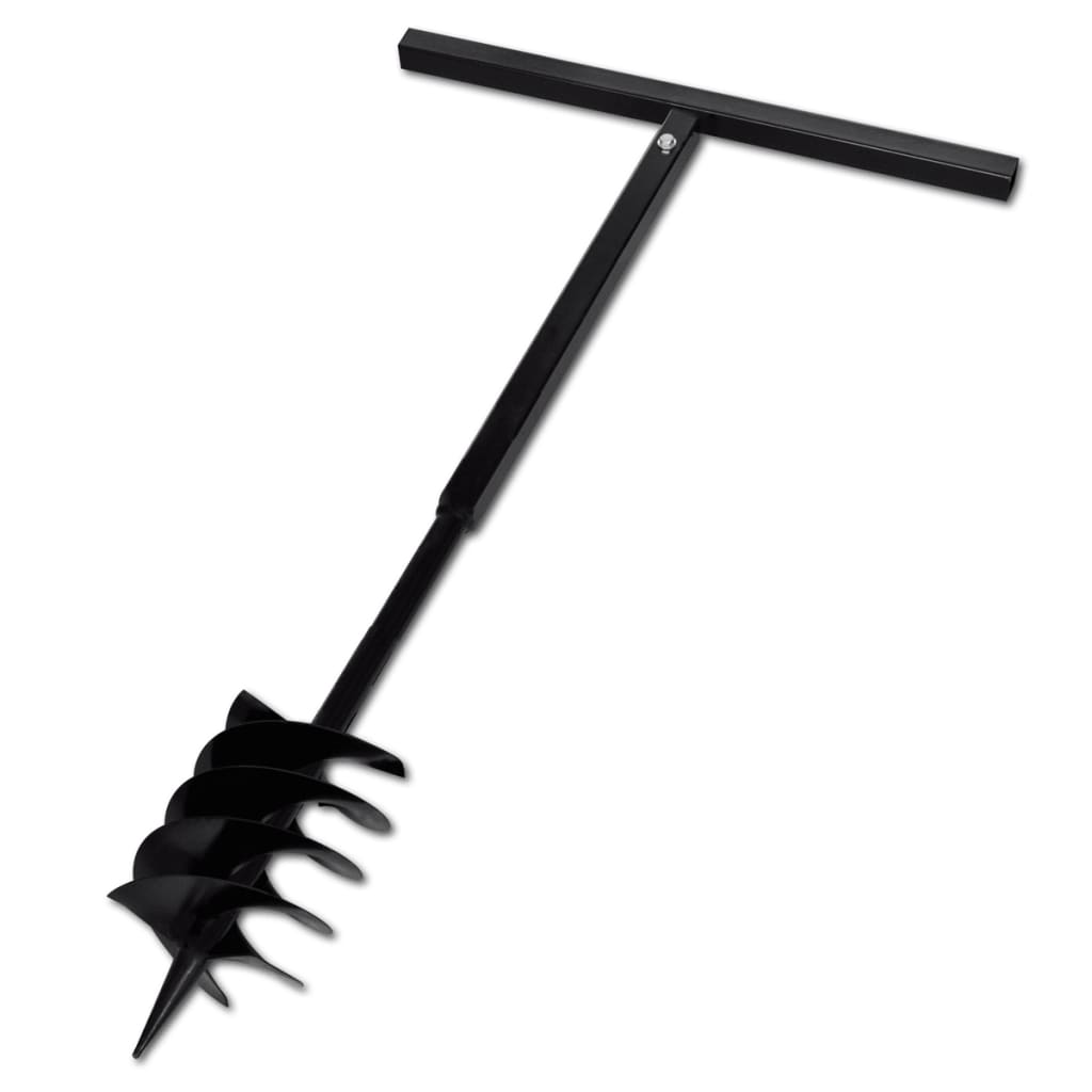 Burghiu de sol cu mâner 180 mm cu tub prelungitor 9 m, oțel Burghiu de sol cu mâner 180 mm cu tub prelungitor 9 m, oțel