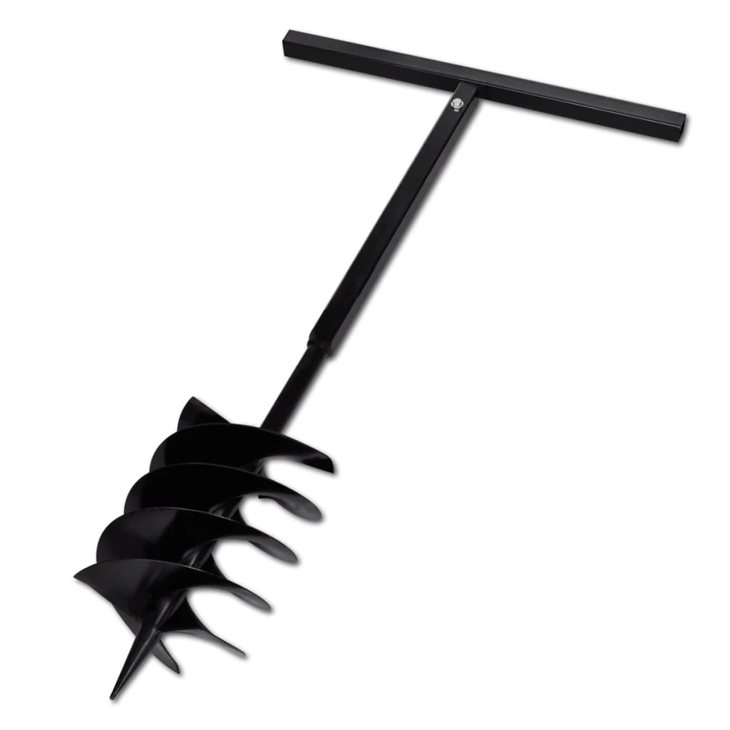 Burghiu de sol cu mâner 200 mm cu tub prelungitor 9 m, oțel Burghiu de sol cu mâner 200 mm cu tub prelungitor 9 m, oțel