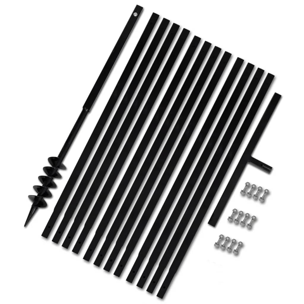 Burghiu de sol cu mâner 80 mm cu tub prelungitor 13 m, oțel Burghiu de sol cu mâner 80 mm cu tub prelungitor 13 m, oțel