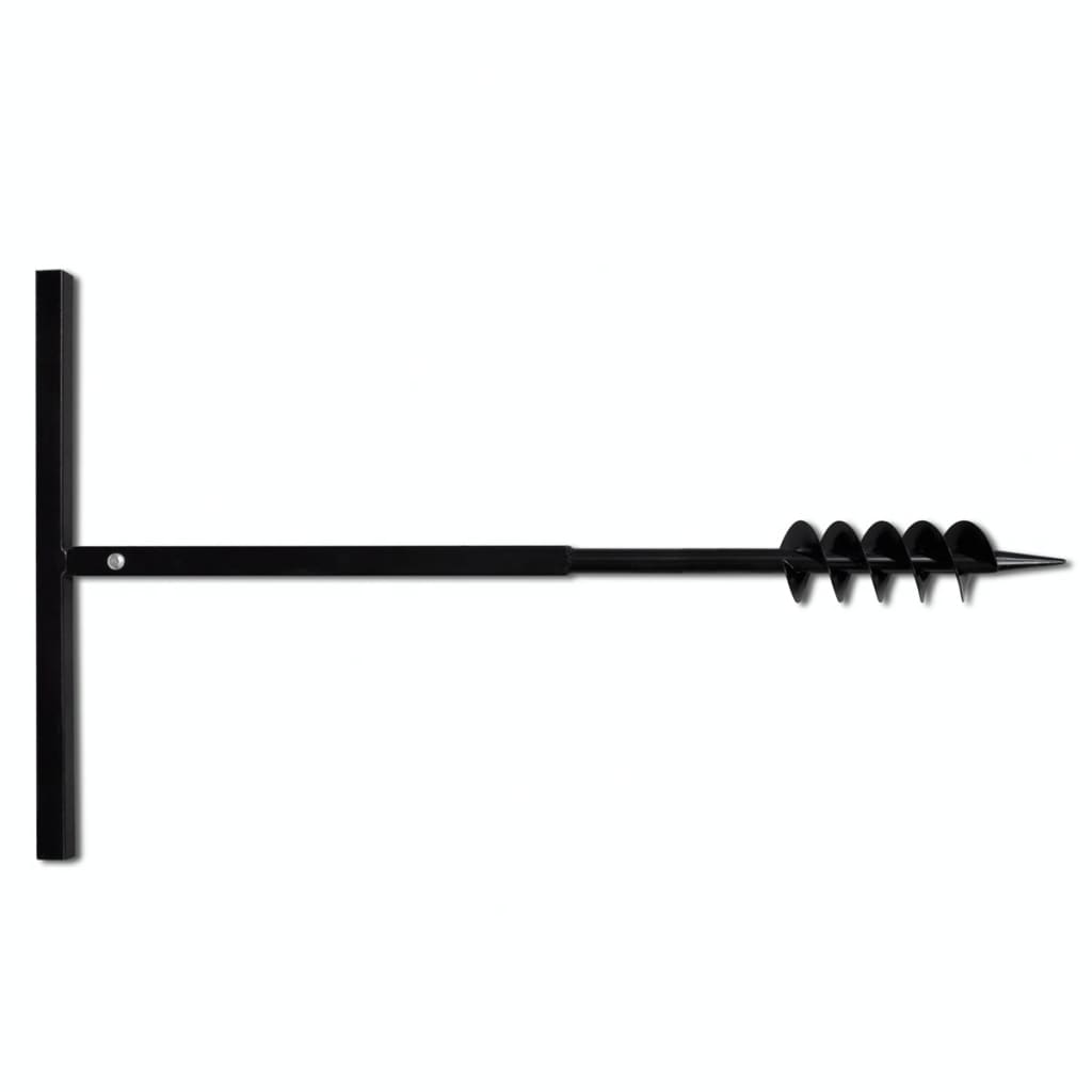 Burghiu de sol cu mâner 80 mm cu tub prelungitor 13 m, oțel Burghiu de sol cu mâner 80 mm cu tub prelungitor 13 m, oțel