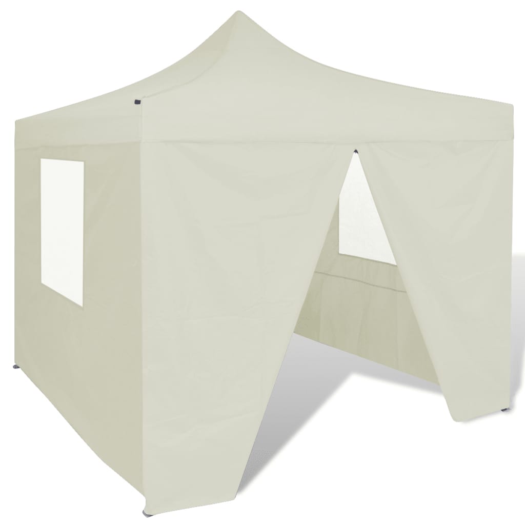 41464 cream foldable tent 3 x 3 m with 4 walls