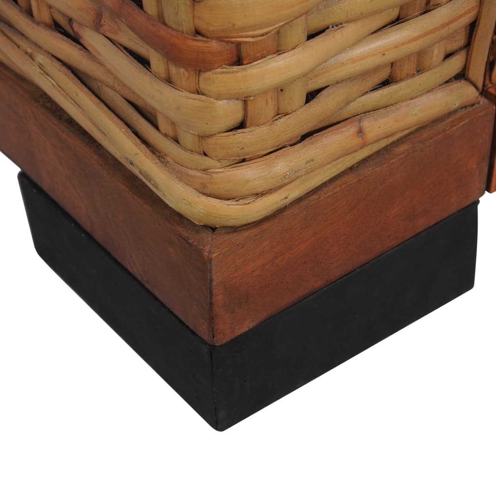 Fotoliu cu perne, maro, ratan natural