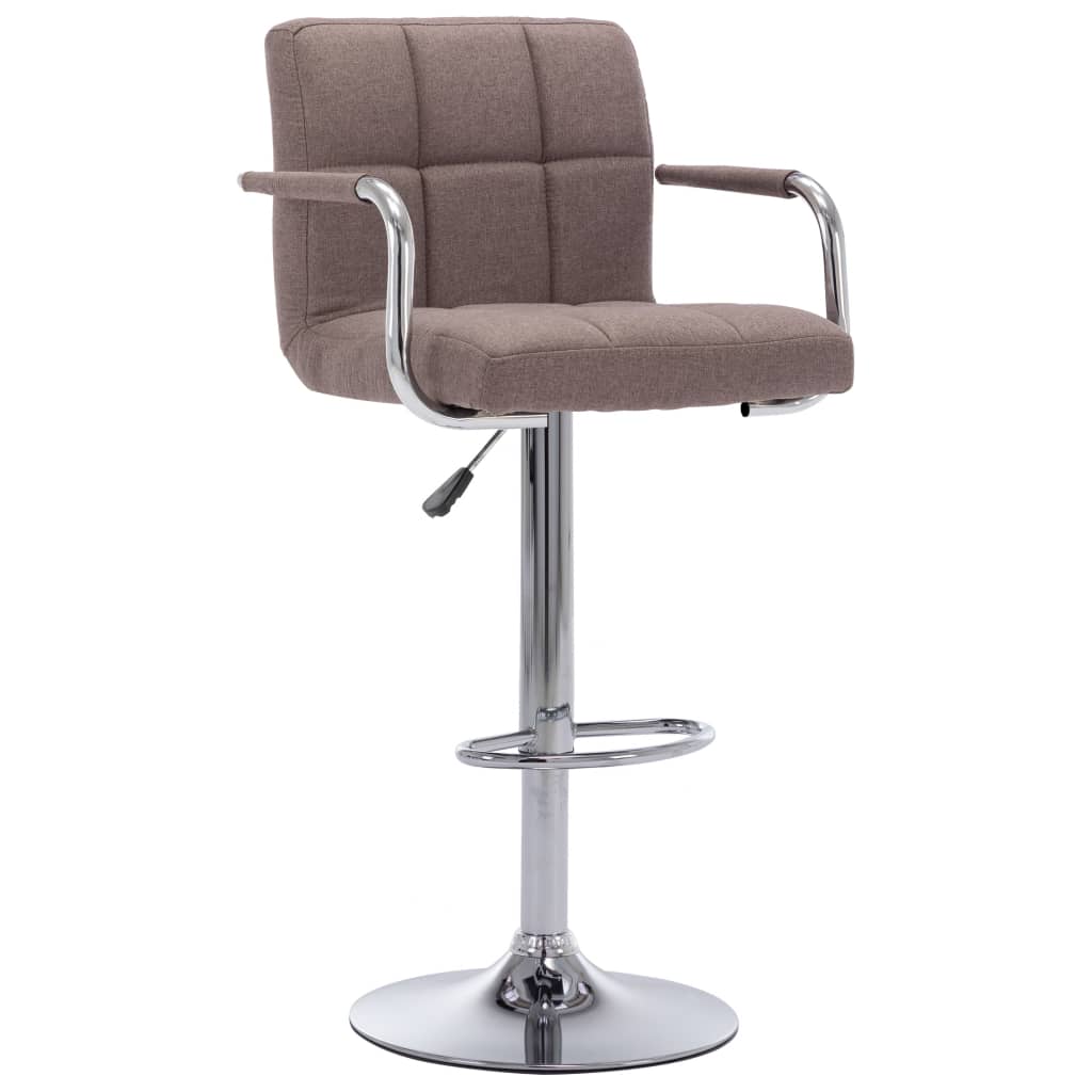 283418 bar stool taupe fabric