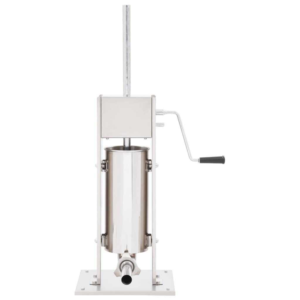 Aparat de umplut cârnați manual, argintiu, 5 l, oțel inoxidabil