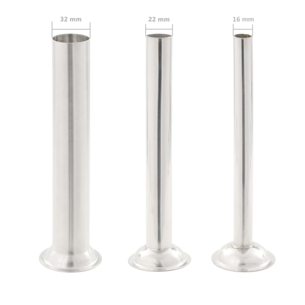 Aparat de umplut cârnați manual, argintiu, 5 l, oțel inoxidabil