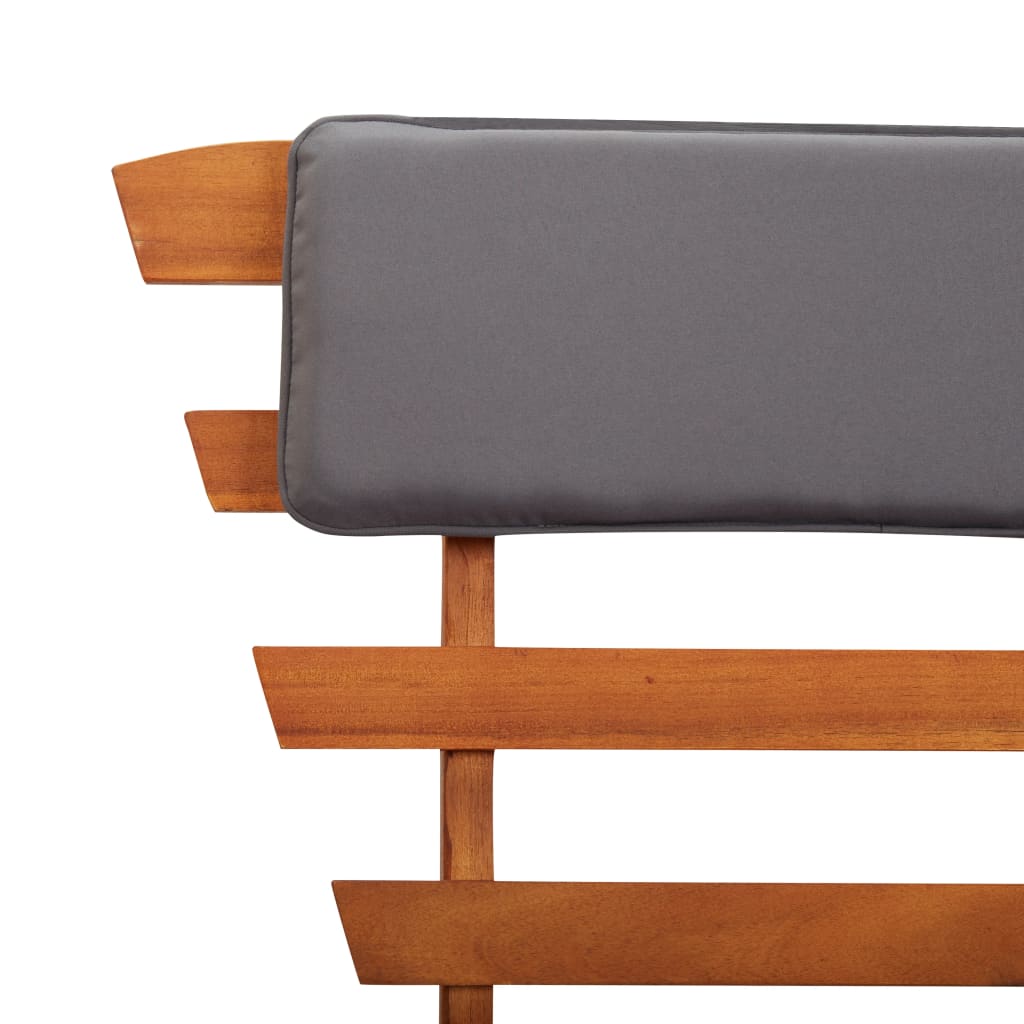 Bancă de grădină cu perne 2-în-1, 190 cm, lemn masiv de acacia