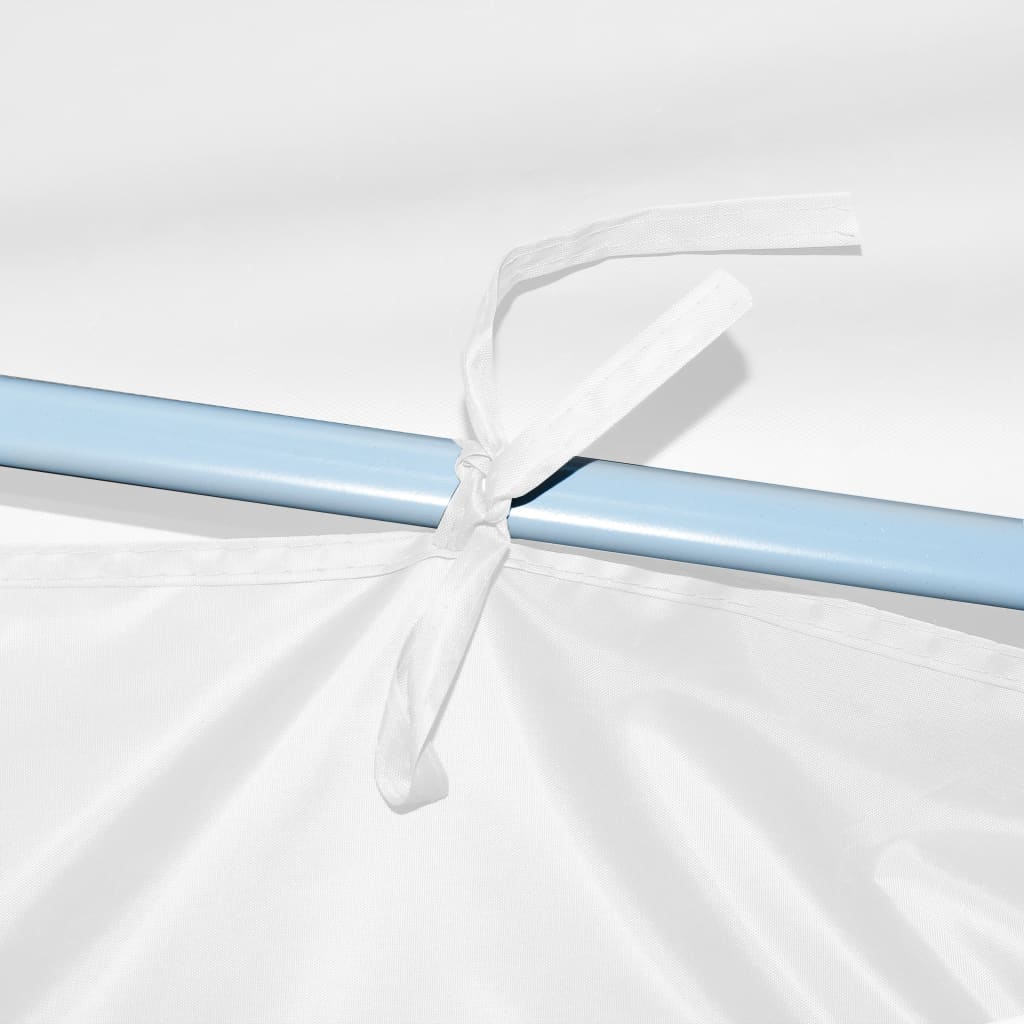 Cort petrecere pliabil cu 8 pereți laterali, alb, 3 x 9 m