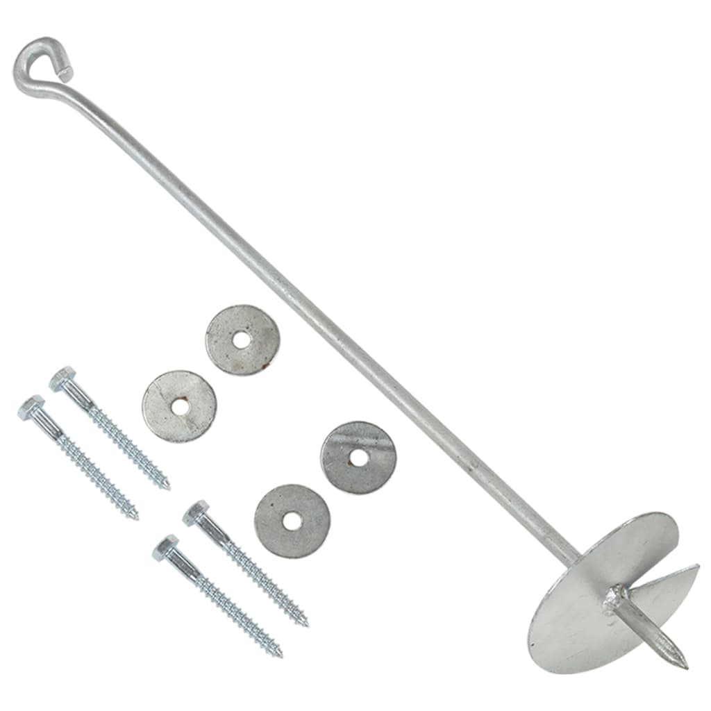 Ancore de sol, 4 buc., 10 x 60 cm, metal galvanizat Ancore de sol, 4 buc., 10 x 60 cm, metal galvanizat