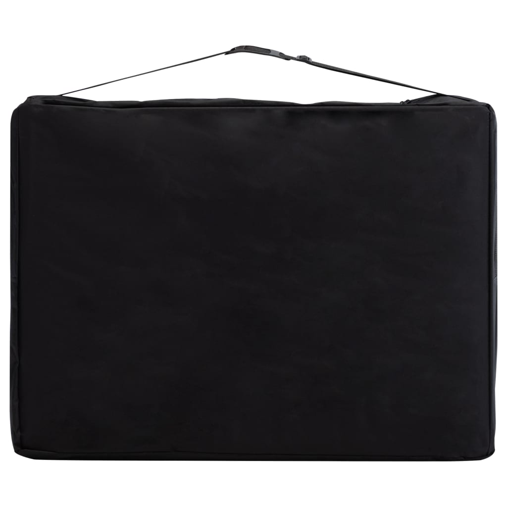 Masă de masaj pliabilă, 2 zone, roz, lemn