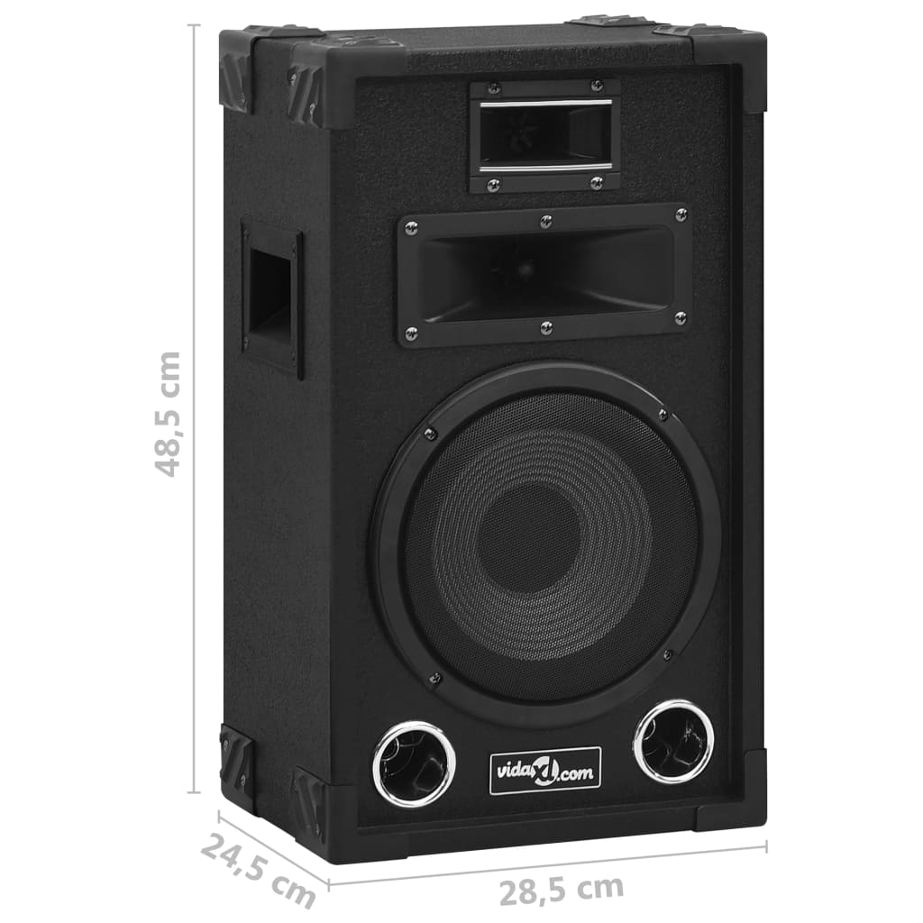 Boxe hifi de scenă pasive profesionale, 2 buc., negru, 800 w