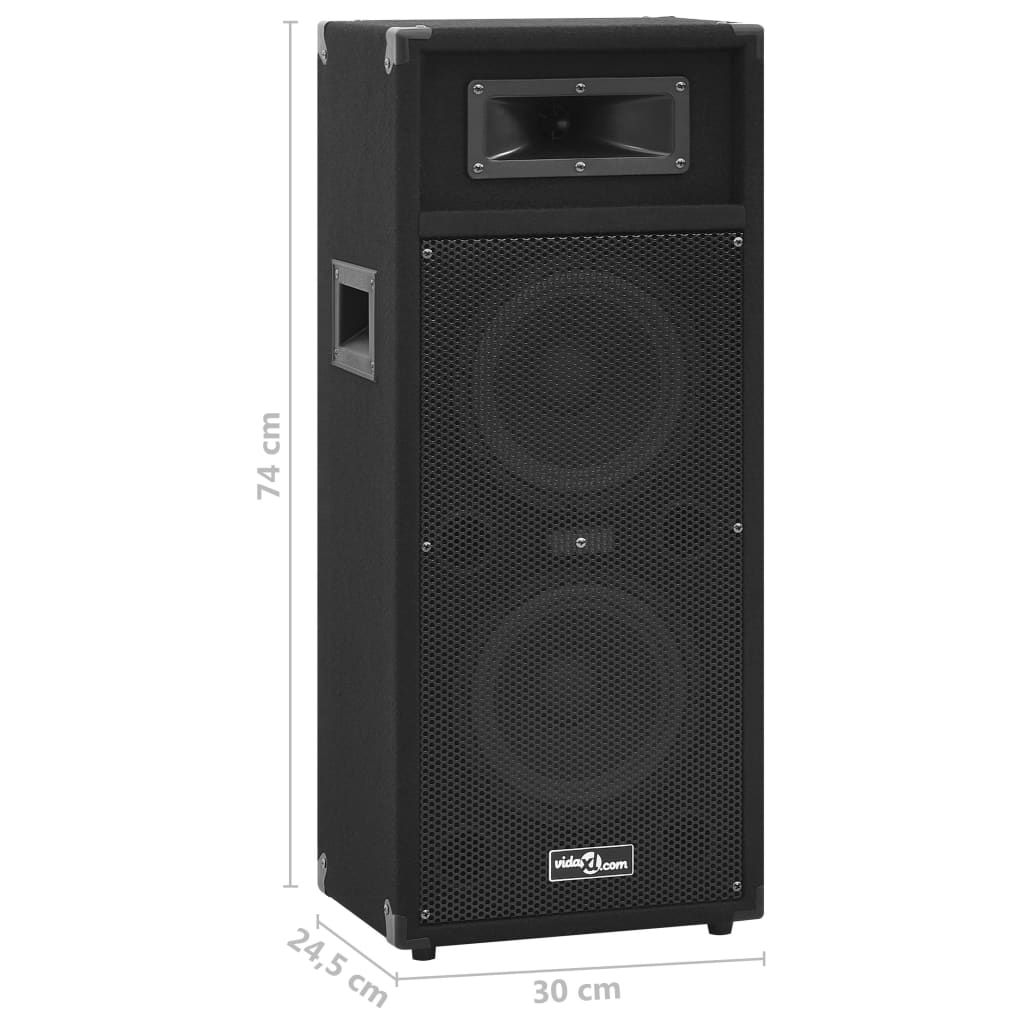 Boxe hifi pasive de scenă profesionale, 2 buc., negru, 1000 w