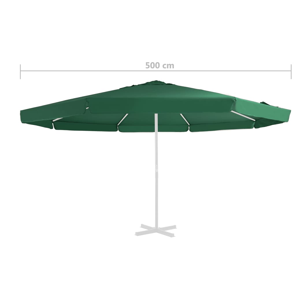 Pânză de schimb umbrelă de soare de grădină, verde, 515 cm