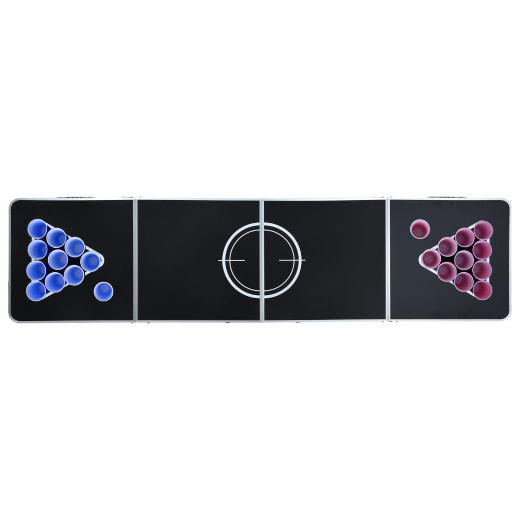 Masă de joc ping pong și bere cu căni și bile, pliantă, 240 cm