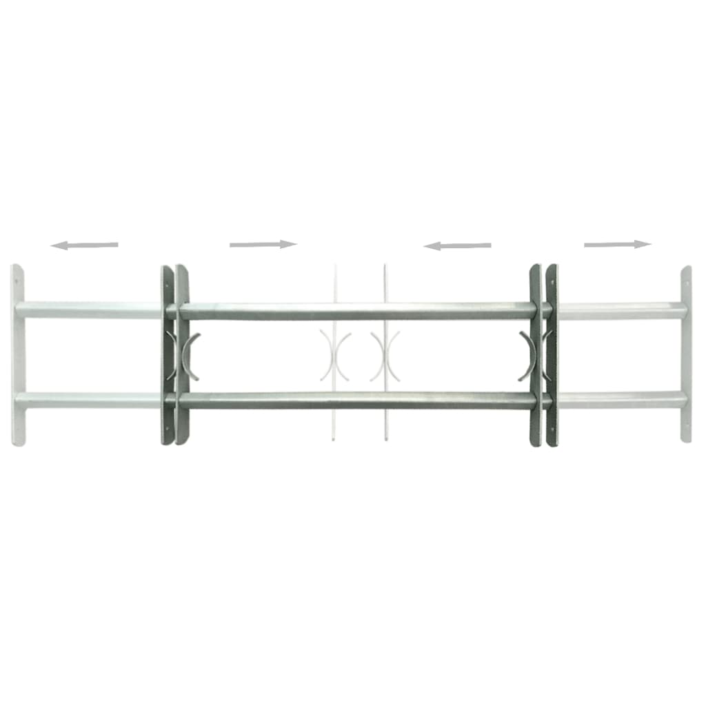 Grilaje de siguranță reglabile ferestre, 2 buc., 1000-1500 mm