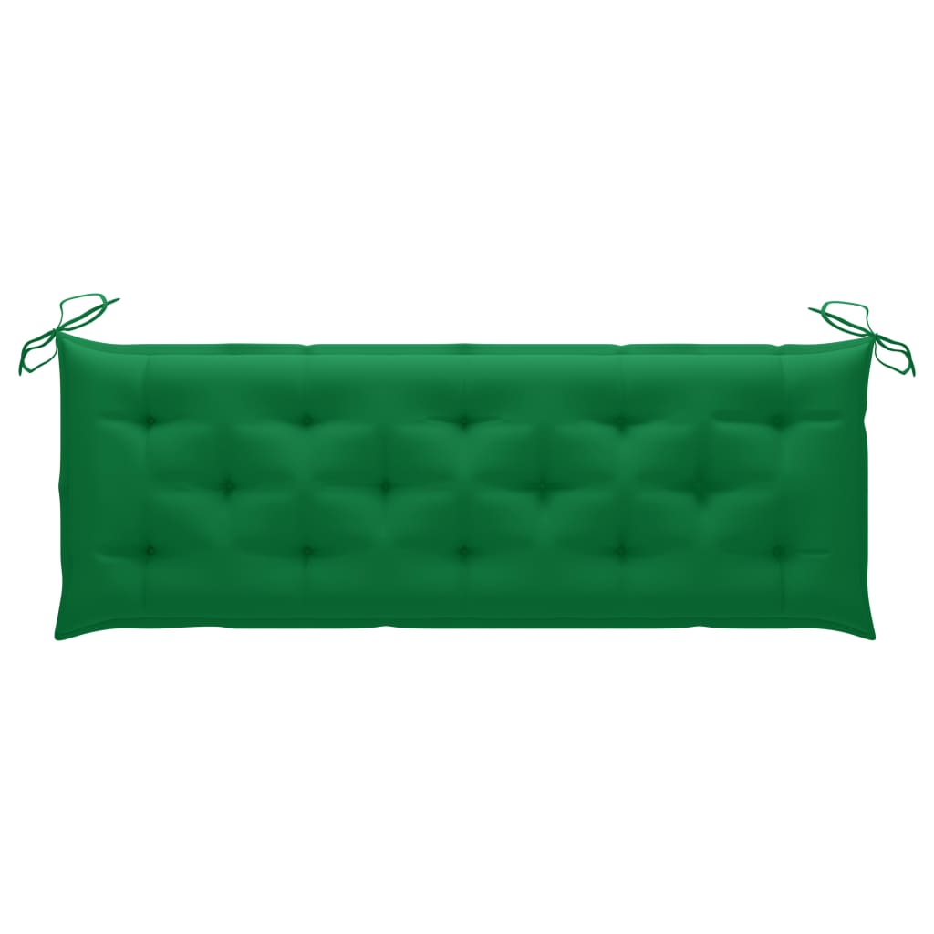 Bancă de grădină stivuibilă cu pernă, 159 cm, lemn masiv tec