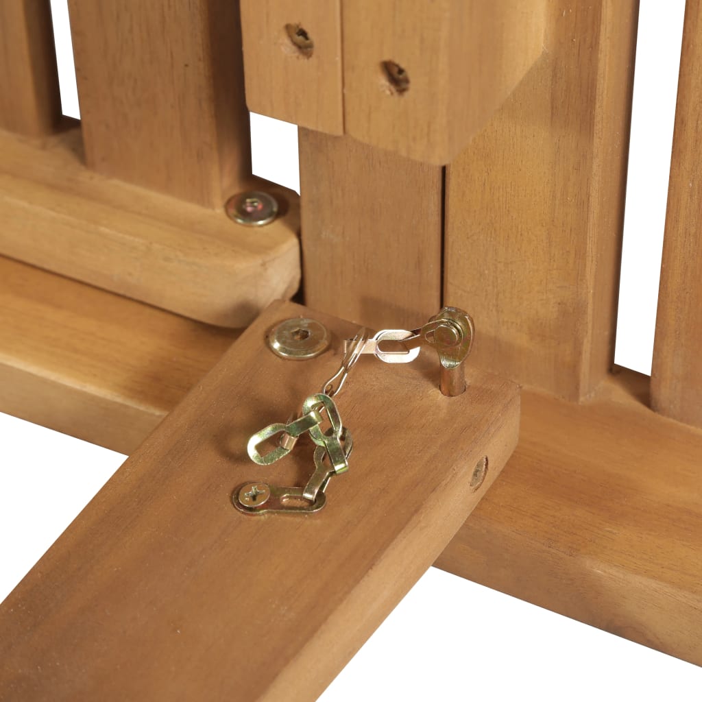 Șezlong pliant cu pernă, lemn masiv de acacia