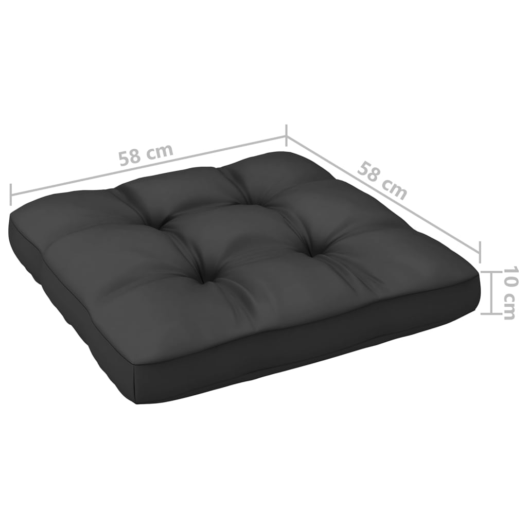 Taburete de grădină cu perne, 2 buc., gri, lemn masiv de pin Taburete de grădină cu perne, 2 buc., gri, lemn masiv de pin