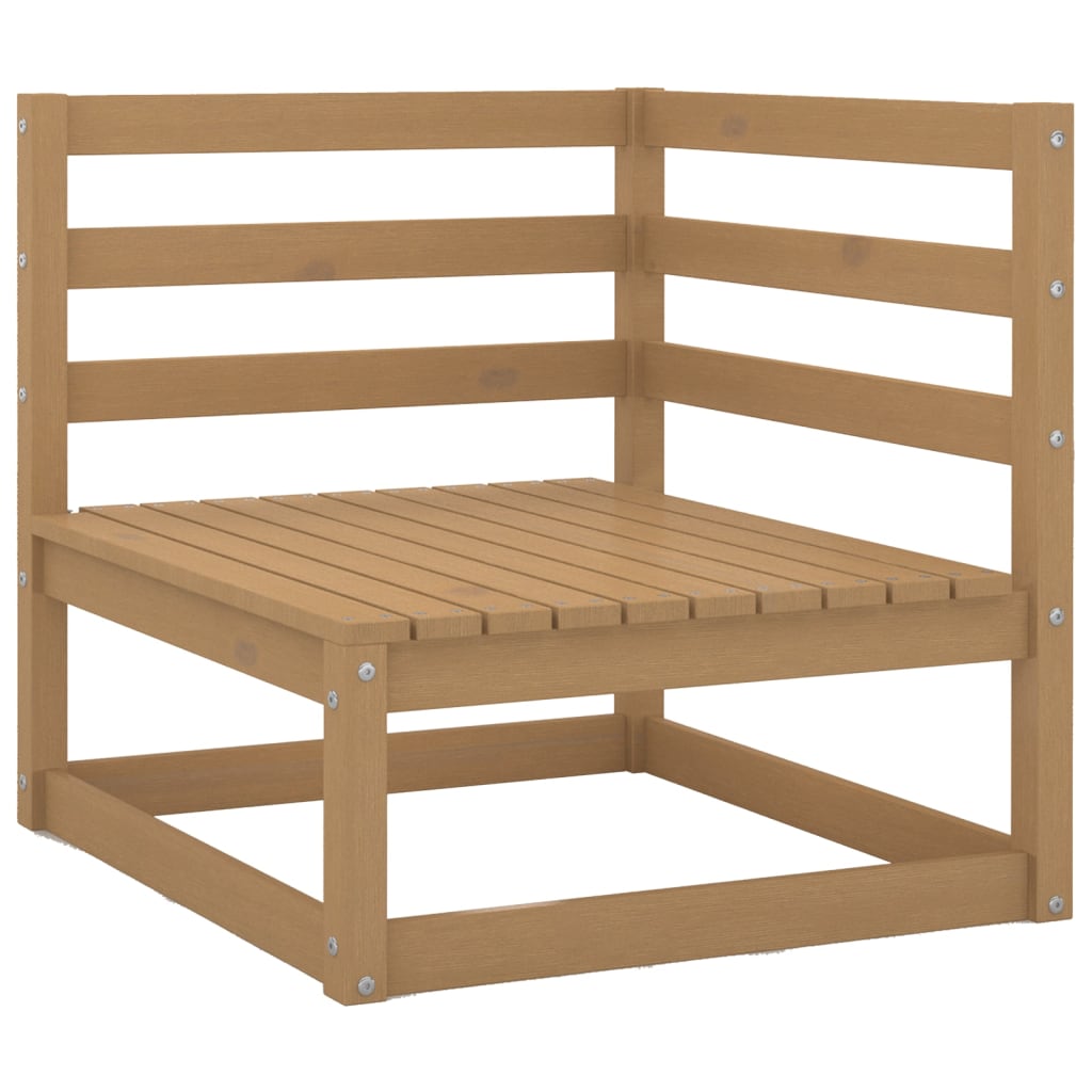 Set mobilier grădină&perne 2 piese, maro miere lemn masiv pin Set mobilier grădină&perne 2 piese, maro miere lemn masiv pin