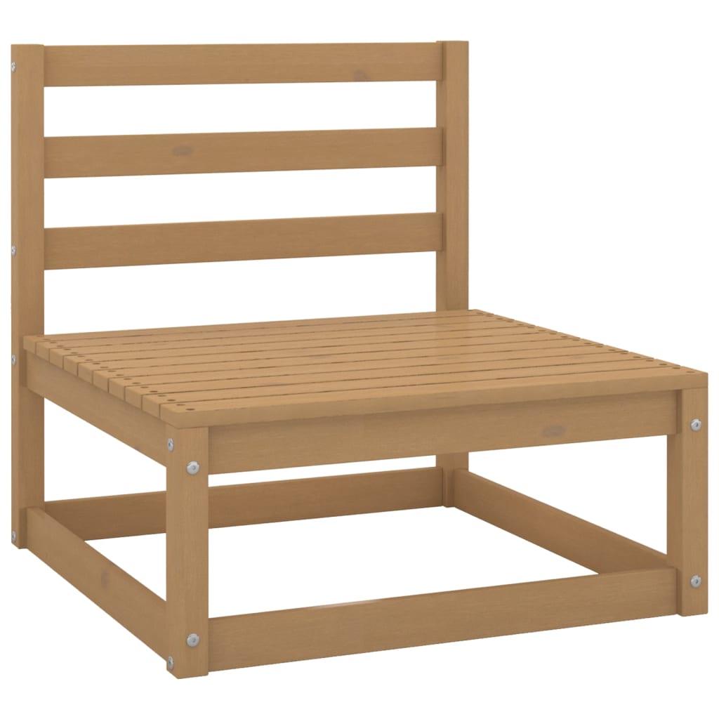 Set mobilier grădină&perne 2 piese, maro miere lemn masiv pin Set mobilier grădină&perne 2 piese, maro miere lemn masiv pin