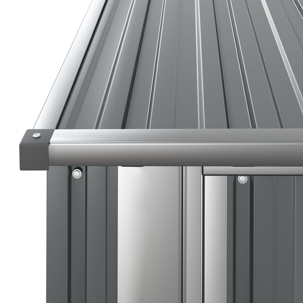 Magazie de grădină, gri, 180,5x97x209,5 cm, oțel galvanizat