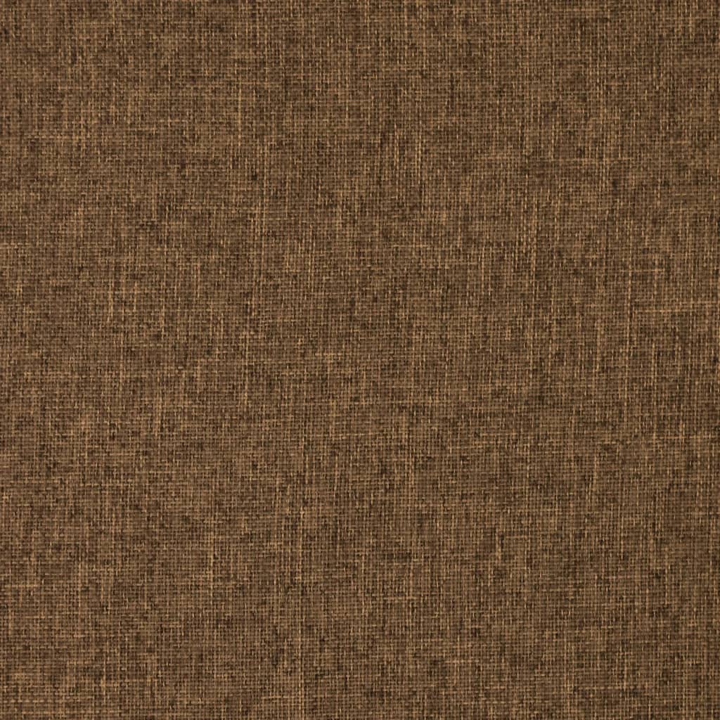 Scaun de podea pivotant, maro, material textil