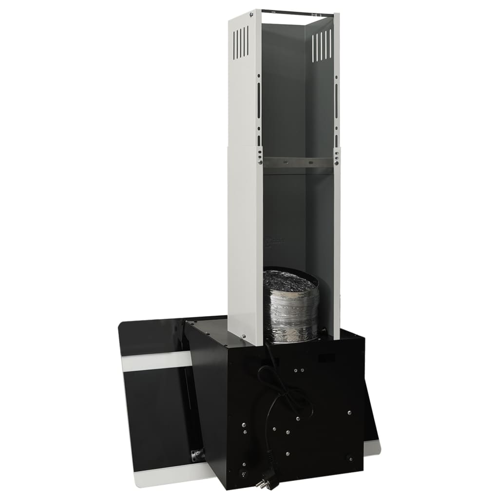 Hotă de perete, negru, 60 cm, oțel și sticlă securizată