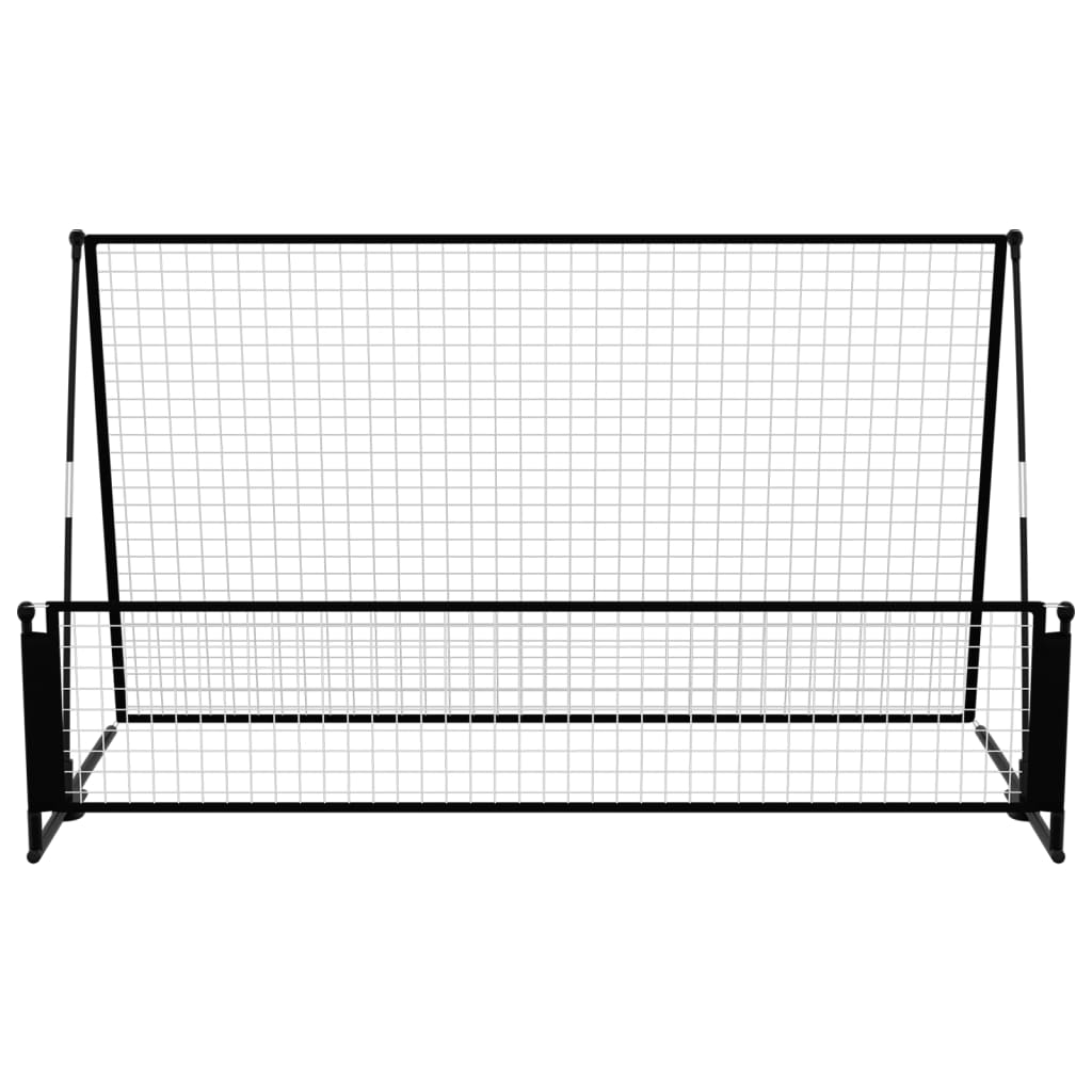 Poartă de fotbal de ricoșeu 2-în-1, 202x104x120 cm, oțel