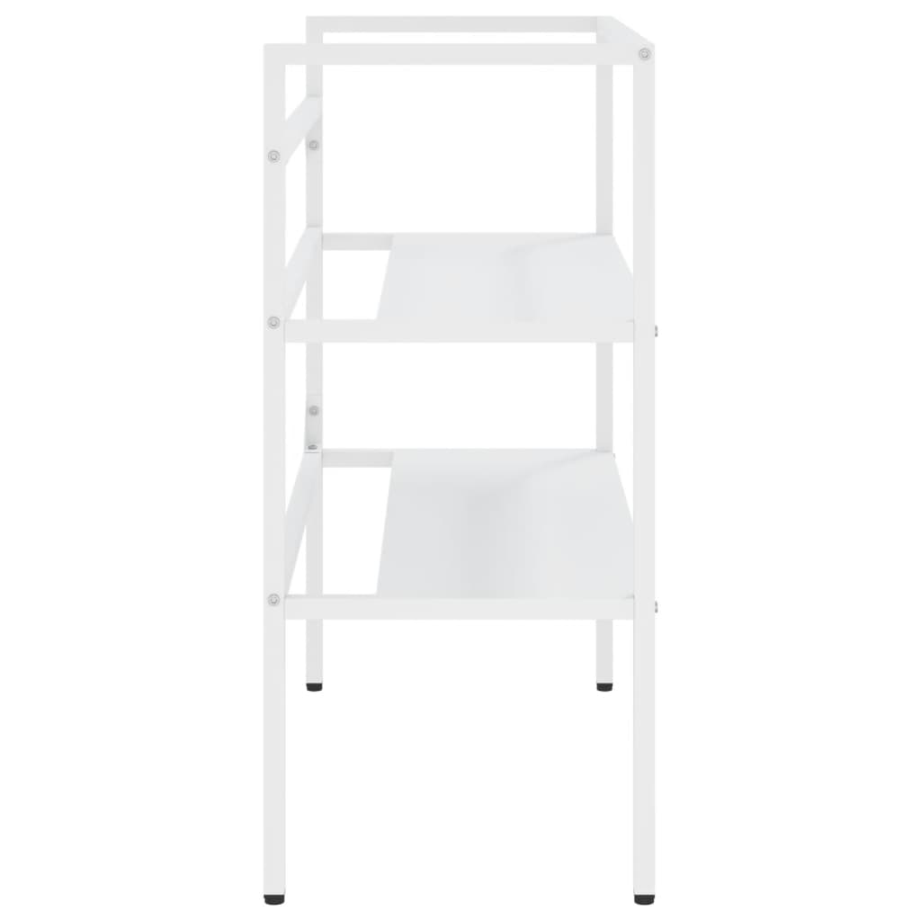 Cadru chiuvetă de baie, alb, 79x38x83 cm, fier