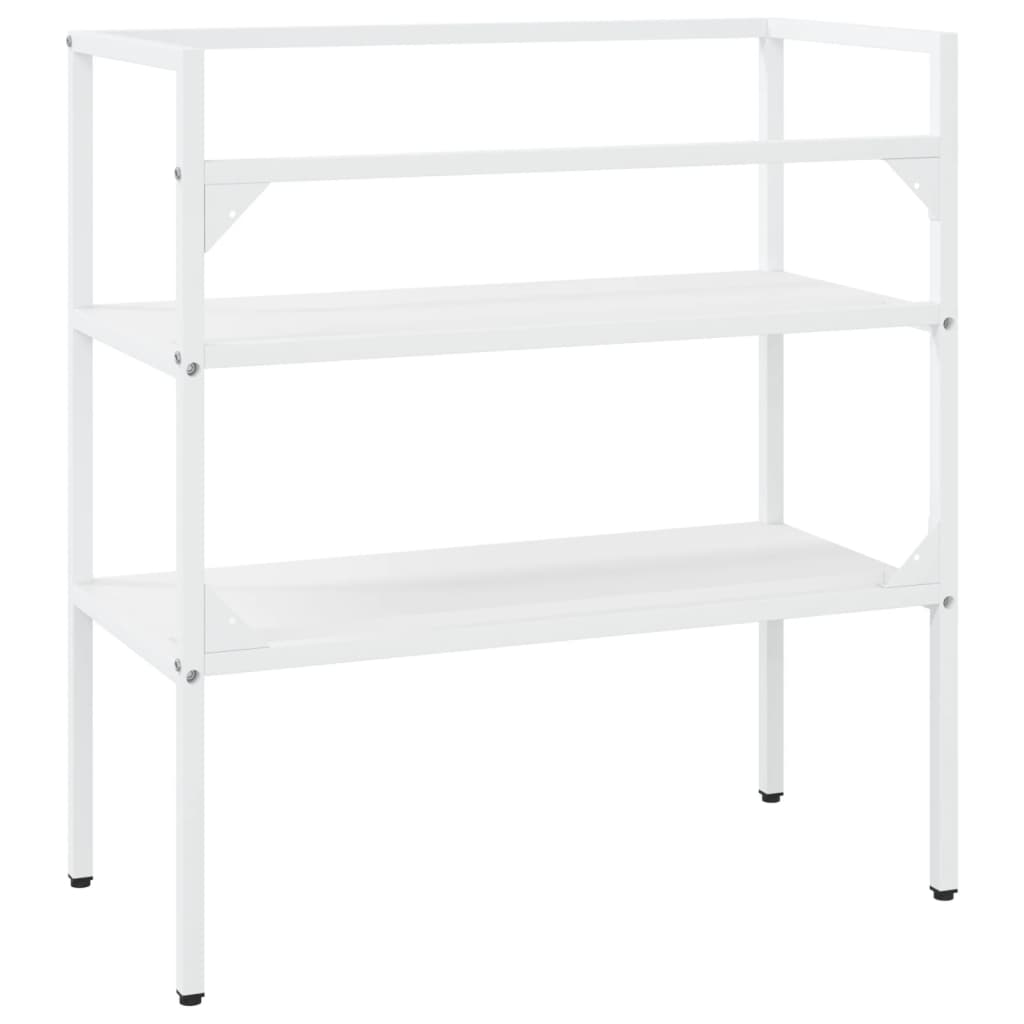 Cadru chiuvetă de baie, alb, 79x38x83 cm, fier