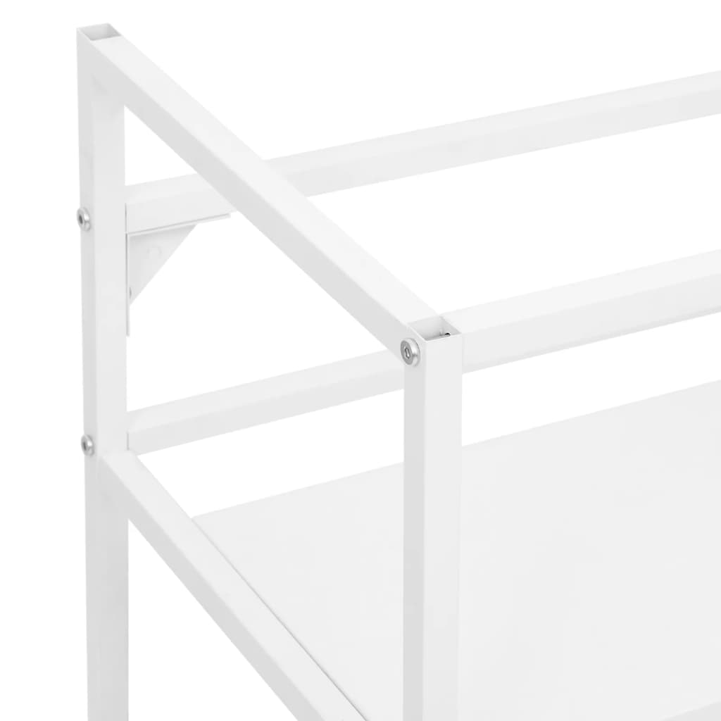 Cadru chiuvetă de baie, alb, 79x38x83 cm, fier